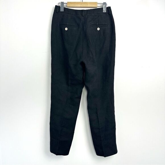 MaxMara Weekend Khat Linen Cropped Pants in Black Sz 6 - Picture 4 of 14